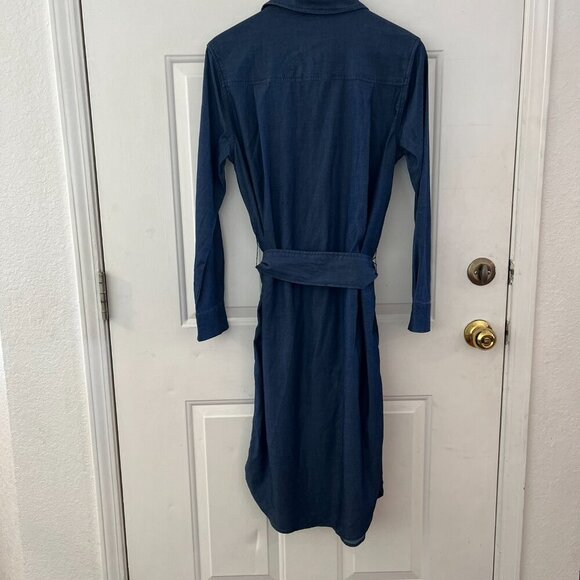 Universal Standard Woman's Blue Chambery Shirt Dress Sz 2xs-6-8 - Picture 6 of 12
